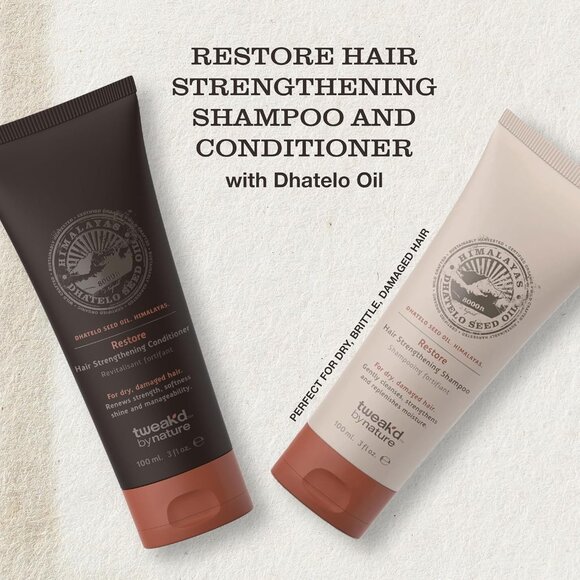 Tweak'd Dhatelo Restore Hair Strengthening Shampoo & Conditioner 3oz Each SEALED - Picture 2 of 2